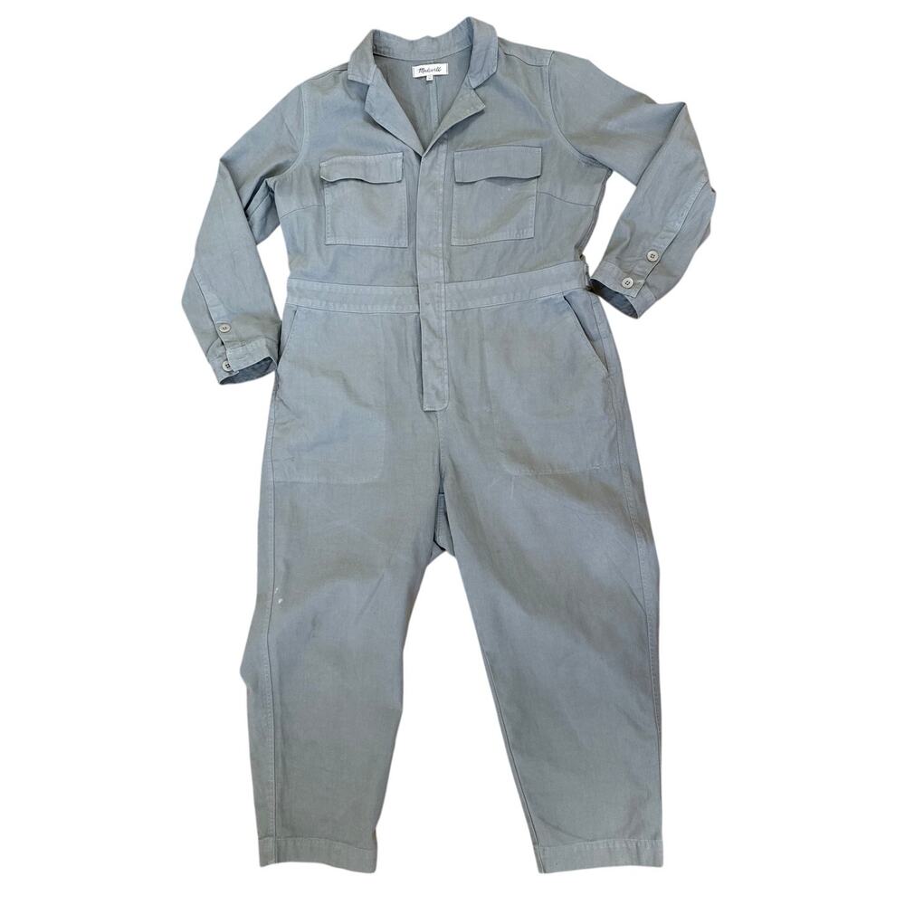 Madewell Plus Signature Coverall Jumpsuit in Sage Green Size 1X AS IS